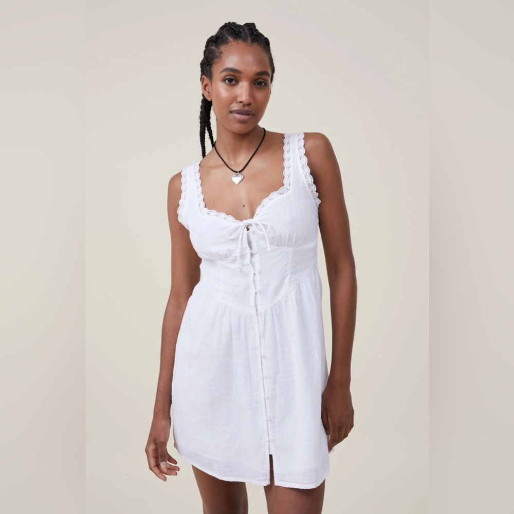 NWT Cotton On Alina lace trim mini dress